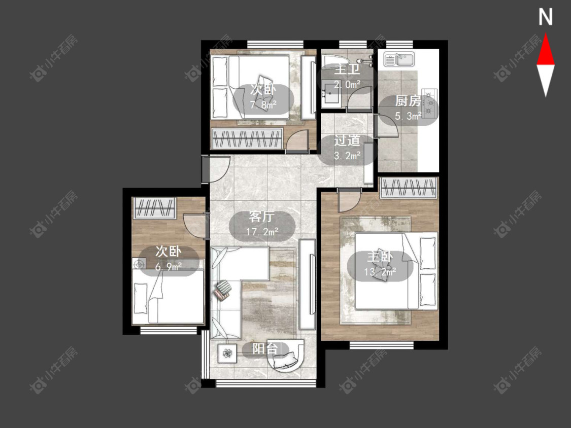 西新桥三村房源户型图 常州西新桥三村在售二手房源户型图_小牛看房