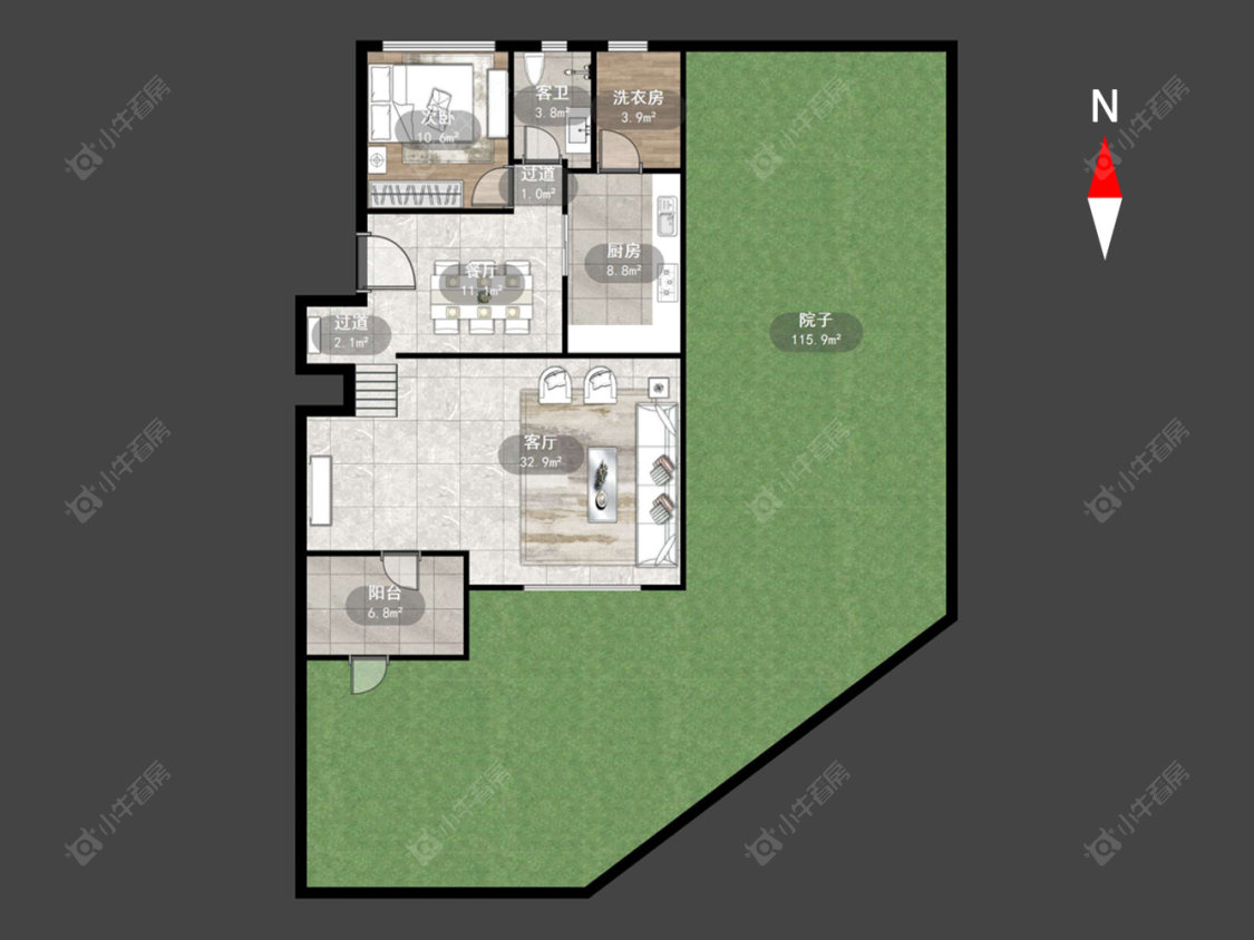 奥林匹克花园房源户型图 常州奥林匹克花园在售二手房源户型图_小牛看房