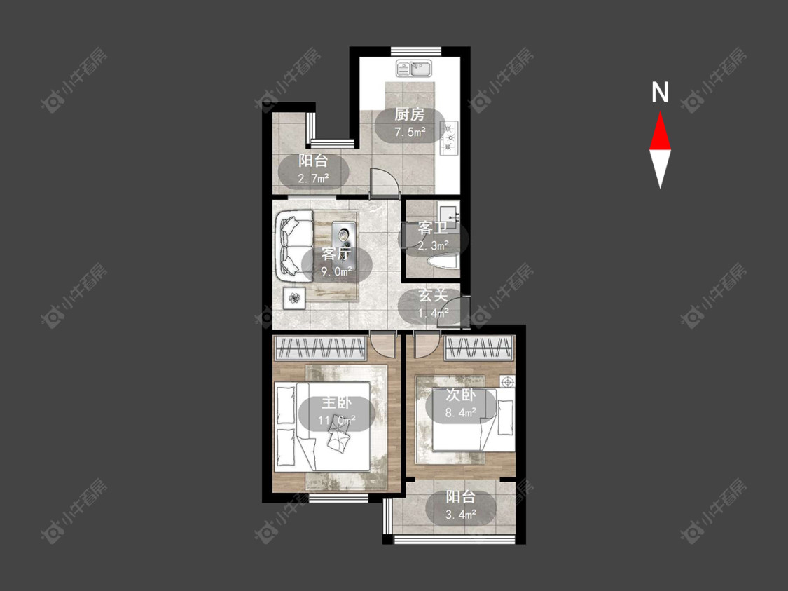 红梅西村房源户型图 常州红梅西村在售二手房源户型图_小牛看房