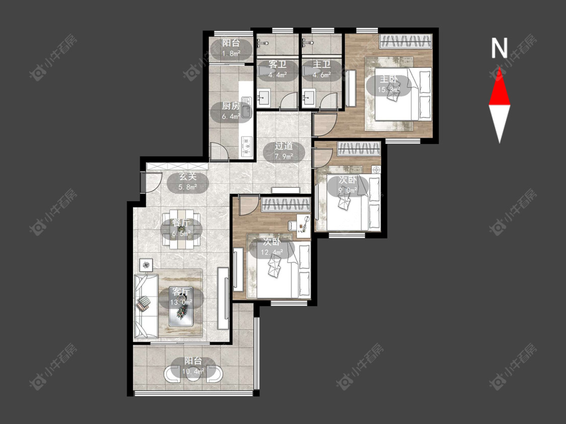 常州泰盈八千里在售二手房源户型图_小牛看房