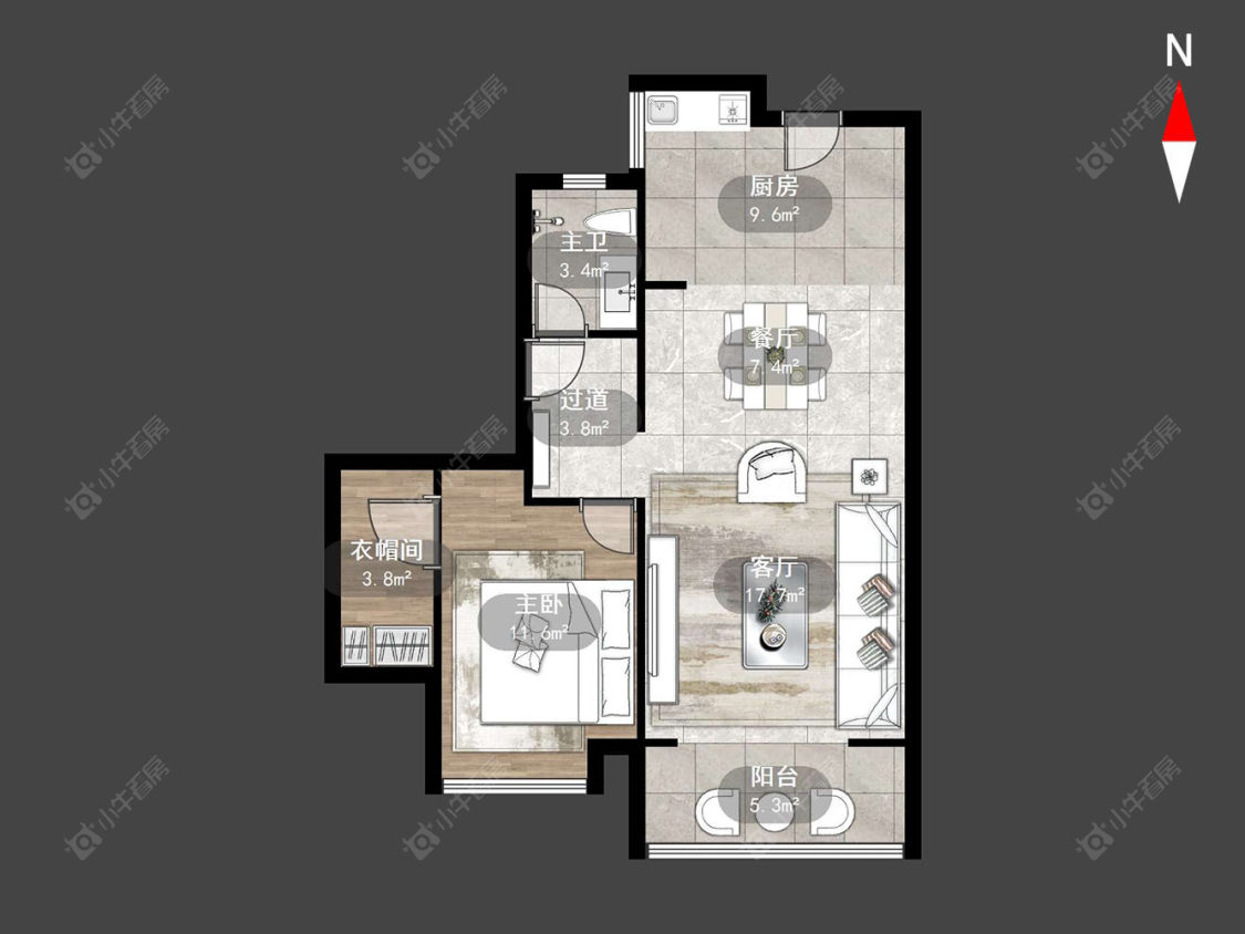 常州雅居乐路劲棠颂在售二手房源户型图_小牛看房