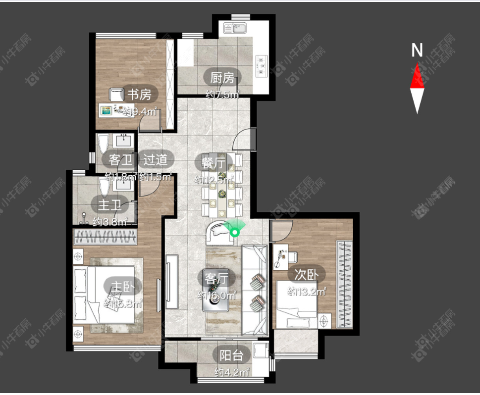 常州吟枫苑东区在租房源户型图_小牛看房