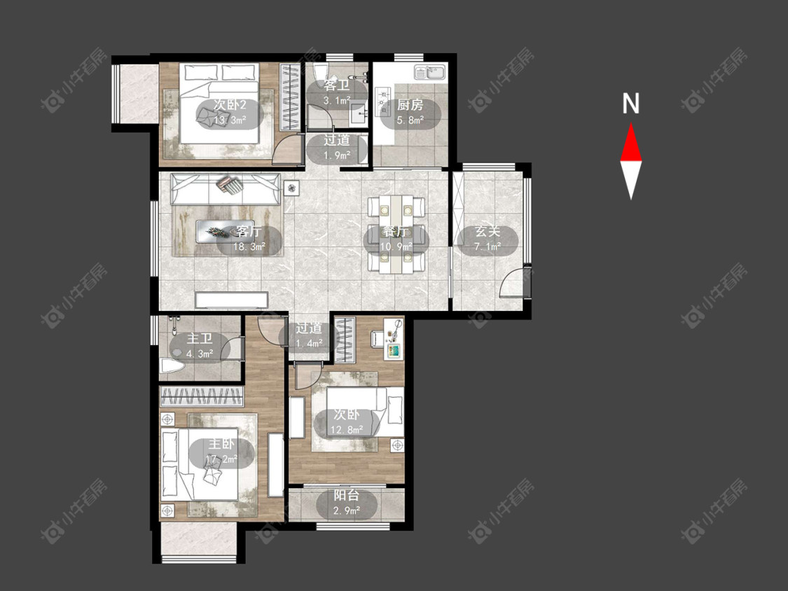 常州绿都万和城二区在售二手房源户型图_小牛看房
