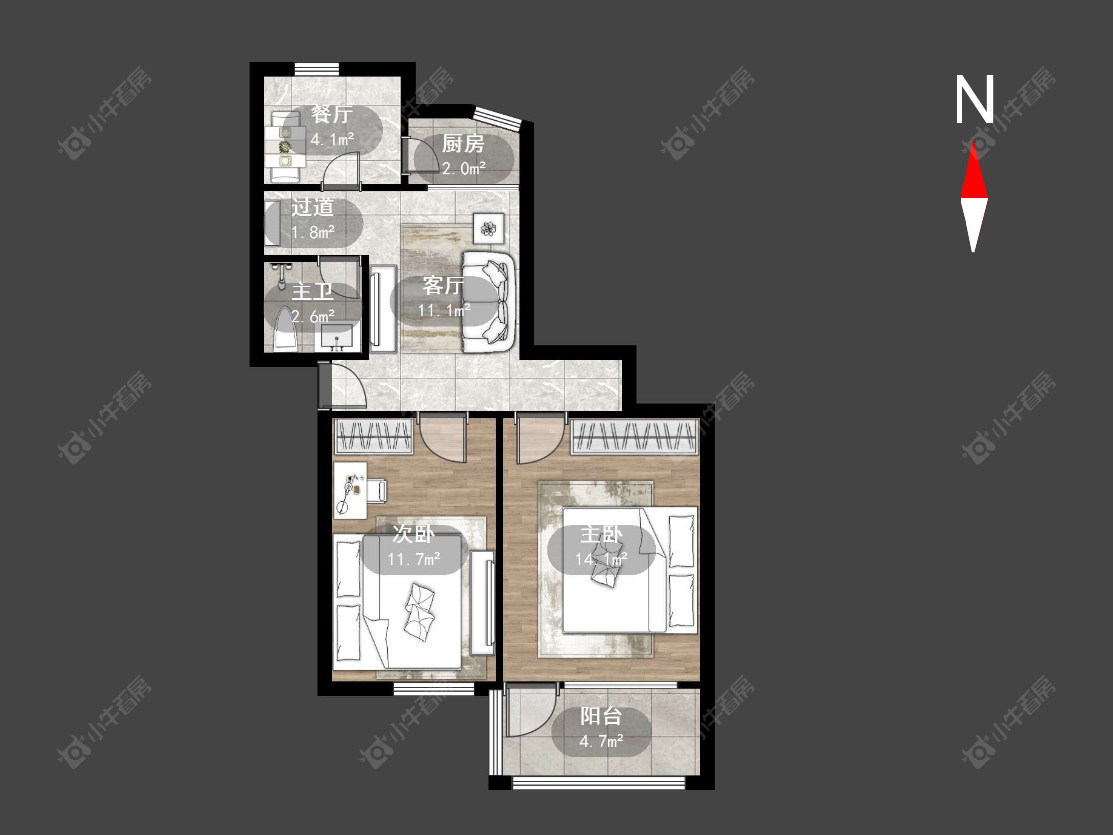 常州清凉新村在售二手房源户型图_小牛看房