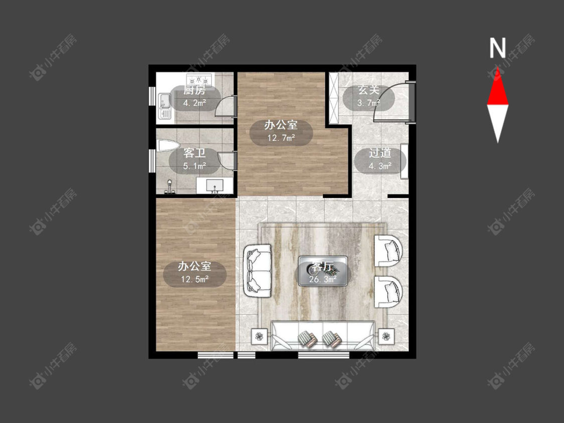 常州新城尚东区花园西区在售二手房源户型图_小牛看房