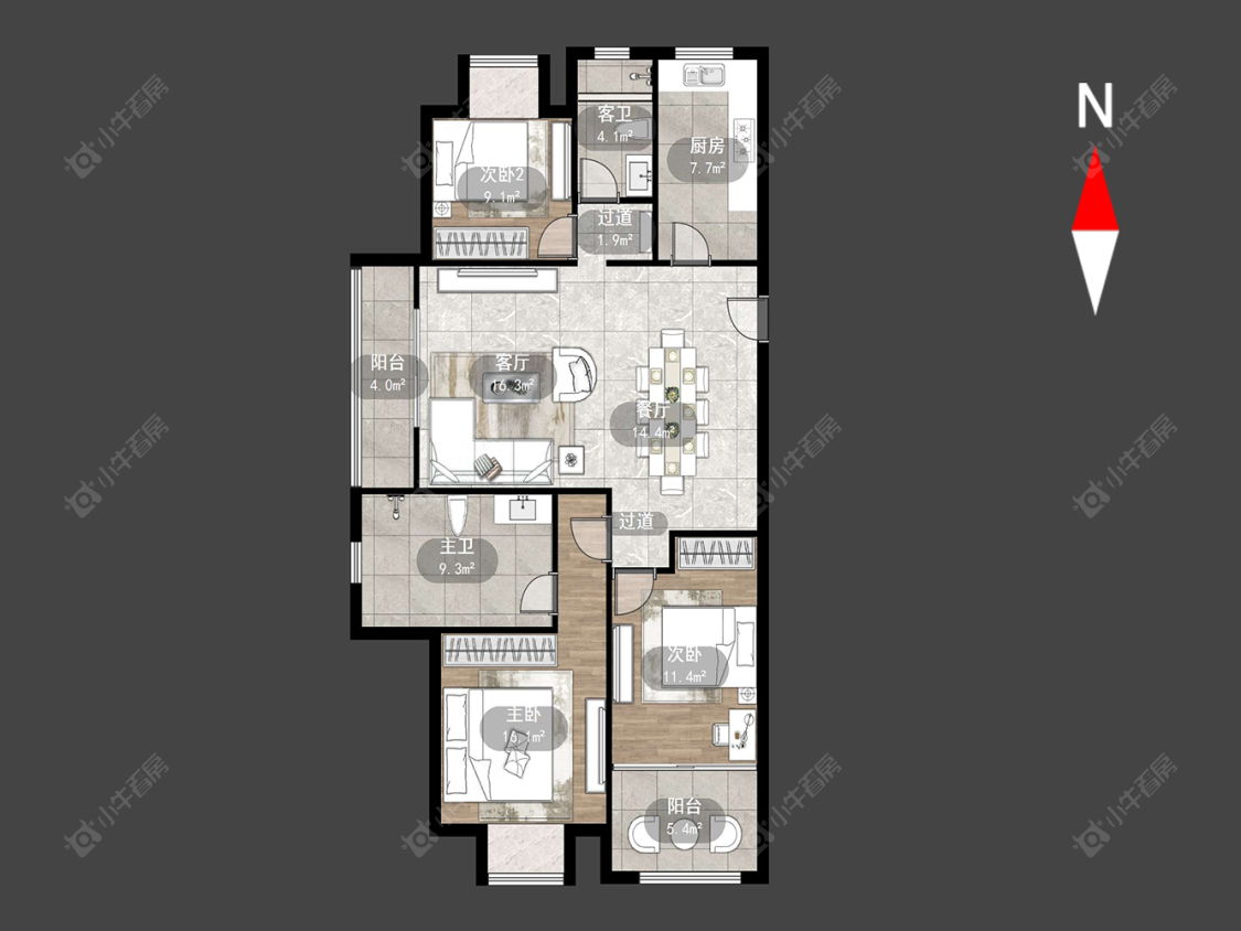 常州怡盛花园在售二手房源户型图_小牛看房