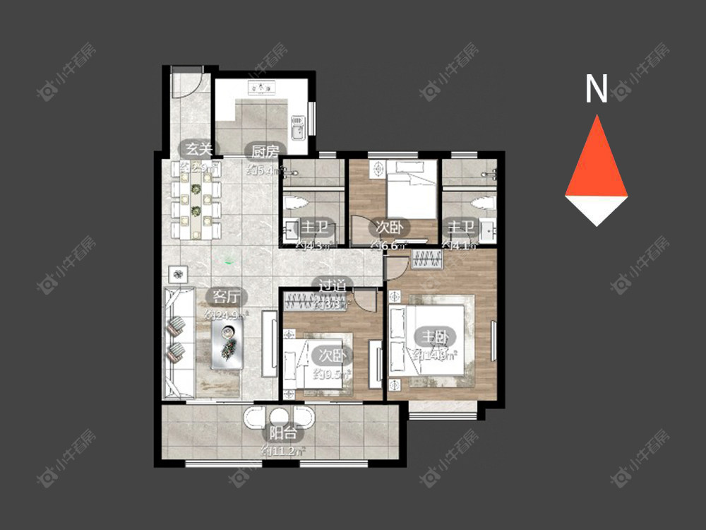 新城华宇悦隽公馆房源户型图 常州新城华宇悦隽公馆在售二手房源户型图_小牛看房