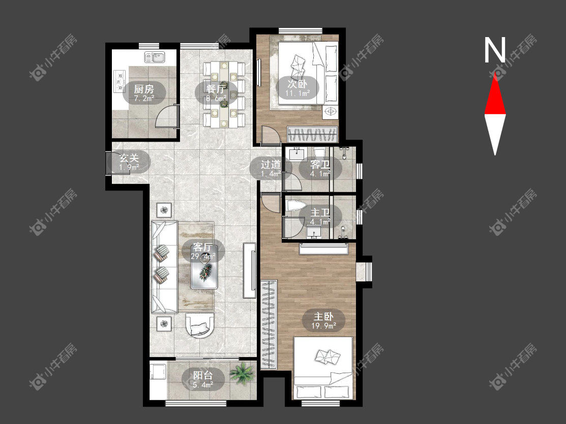 中海凤凰熙岸房源户型图 常州中海凤凰熙岸在租房源户型图_小牛看房