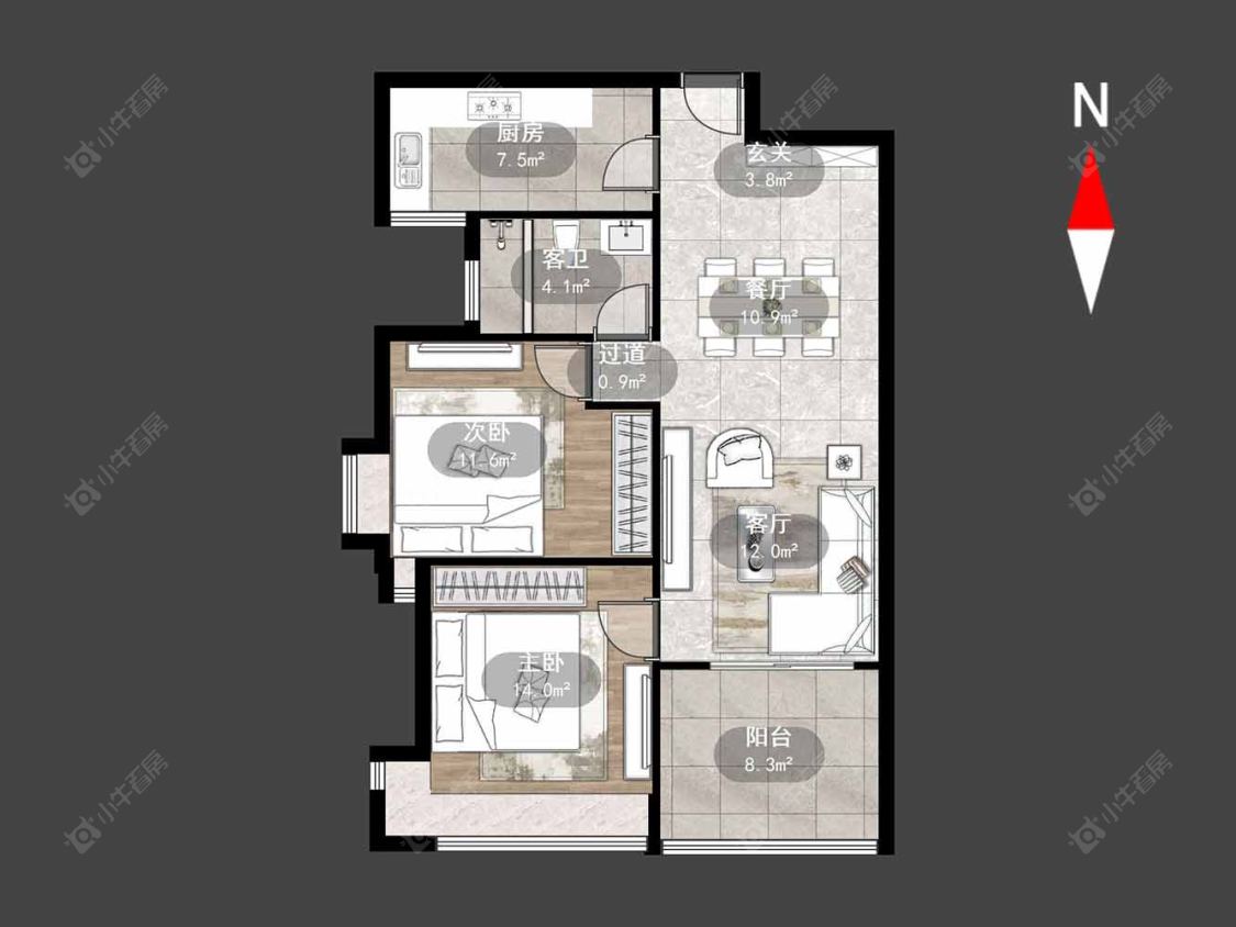 常州天隽峰在售二手房源户型图_小牛看房