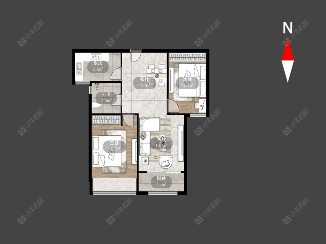 常发豪庭国际房源户型图 常州常发豪庭国际在售二手房源户型图_小牛看房