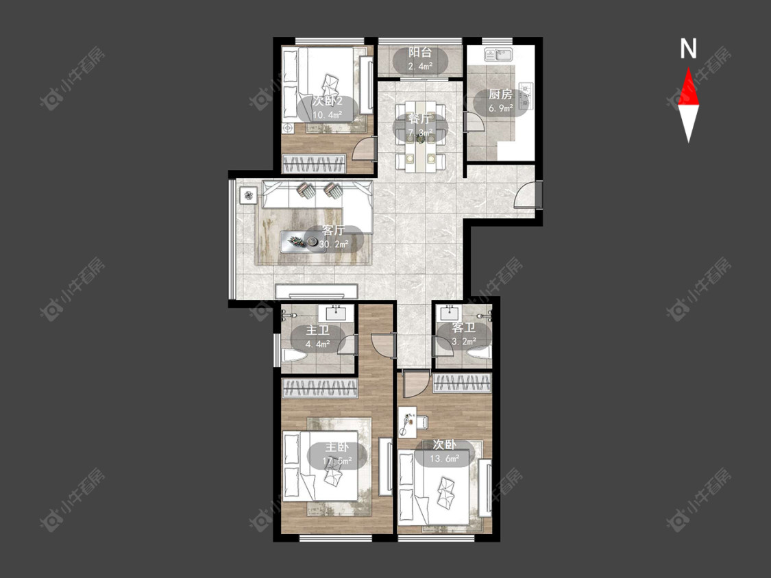 常州金地花苑在售二手房源户型图_小牛看房