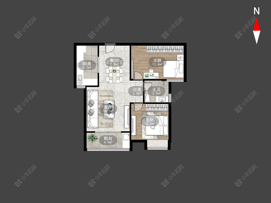常州宝龙国际花园一期在售二手房源户型图_小牛看房
