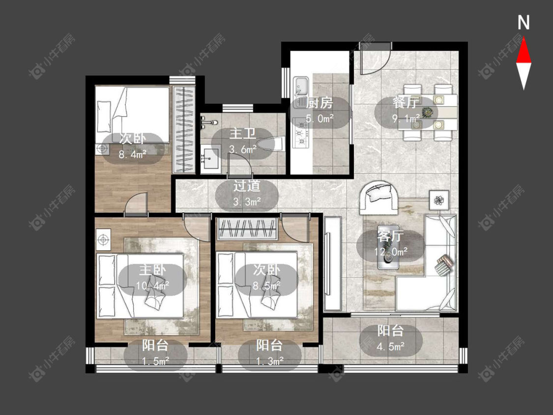 常州万水美兰城在售二手房源户型图_小牛看房