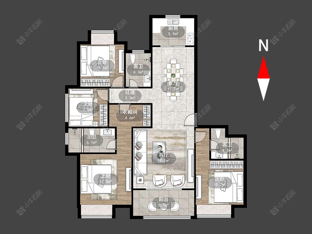 招商花园城房源户型图 常州招商花园城在售二手房源户型图_小牛看房