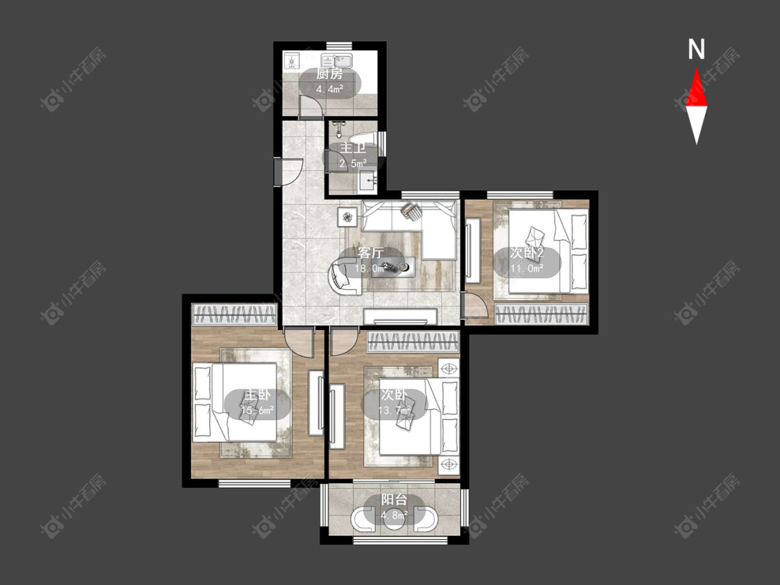 常州清潭六村在售二手房源户型图_小牛看房