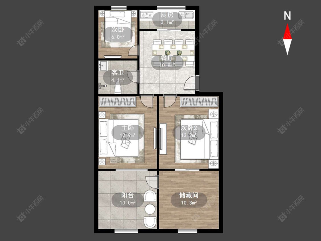 常州河苑新村在售二手房源户型图_小牛看房