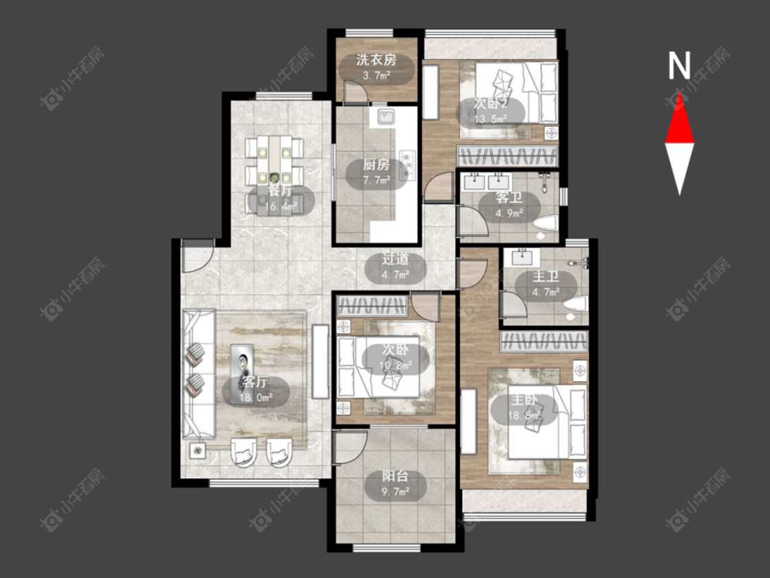 常州奥林匹克花园在售二手房源户型图_小牛看房