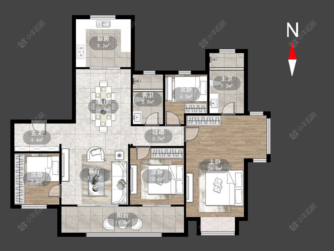 常州华润国际六期在售二手房源户型图_小牛看房