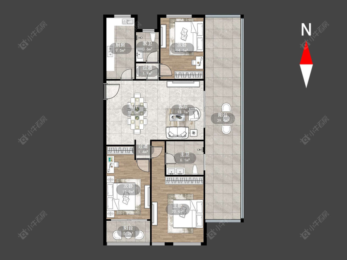 福临东苑房源户型图 常州福临东苑在售二手房源户型图_小牛看房