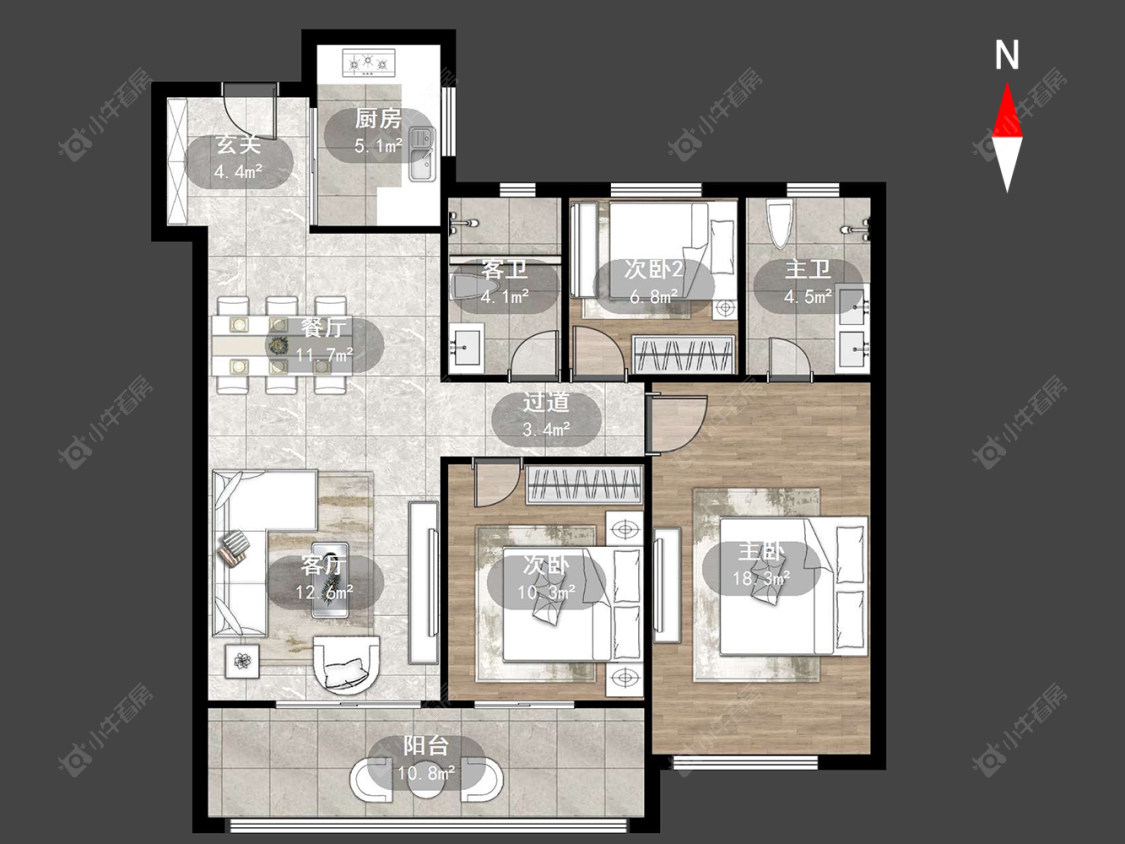 嘉宏天际房源户型图 常州嘉宏天际在售二手房源户型图_小牛看房