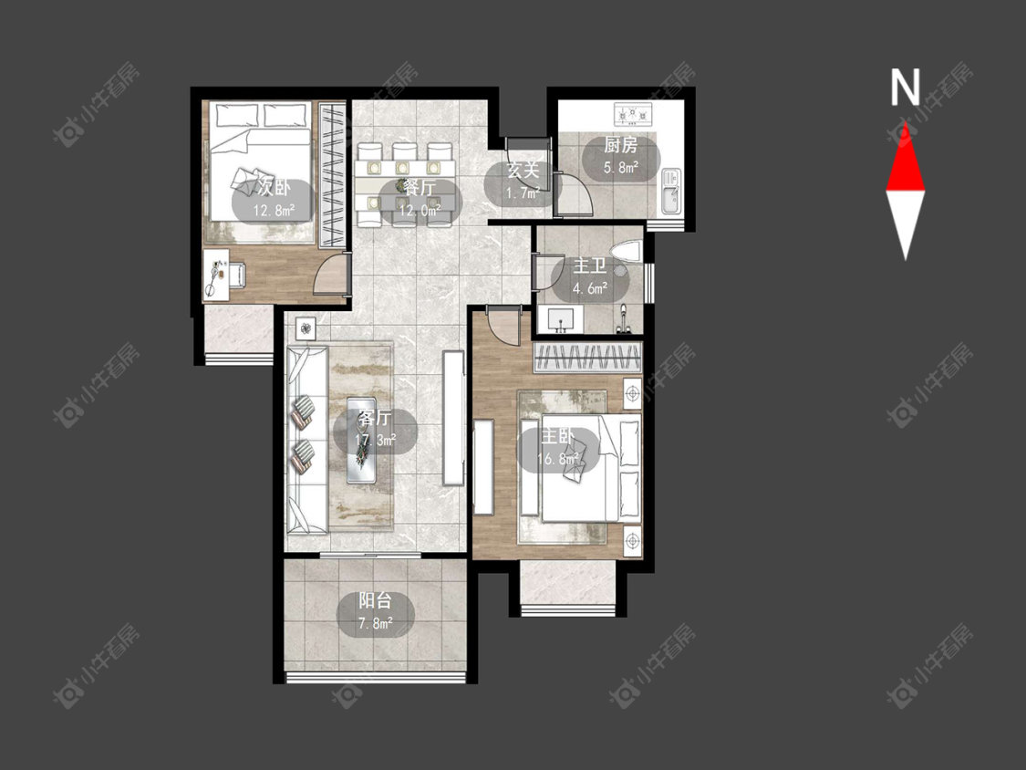 常州大名城北区在售二手房源户型图_小牛看房