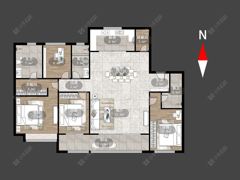 常州春秋金茂府在售二手房源户型图_小牛看房