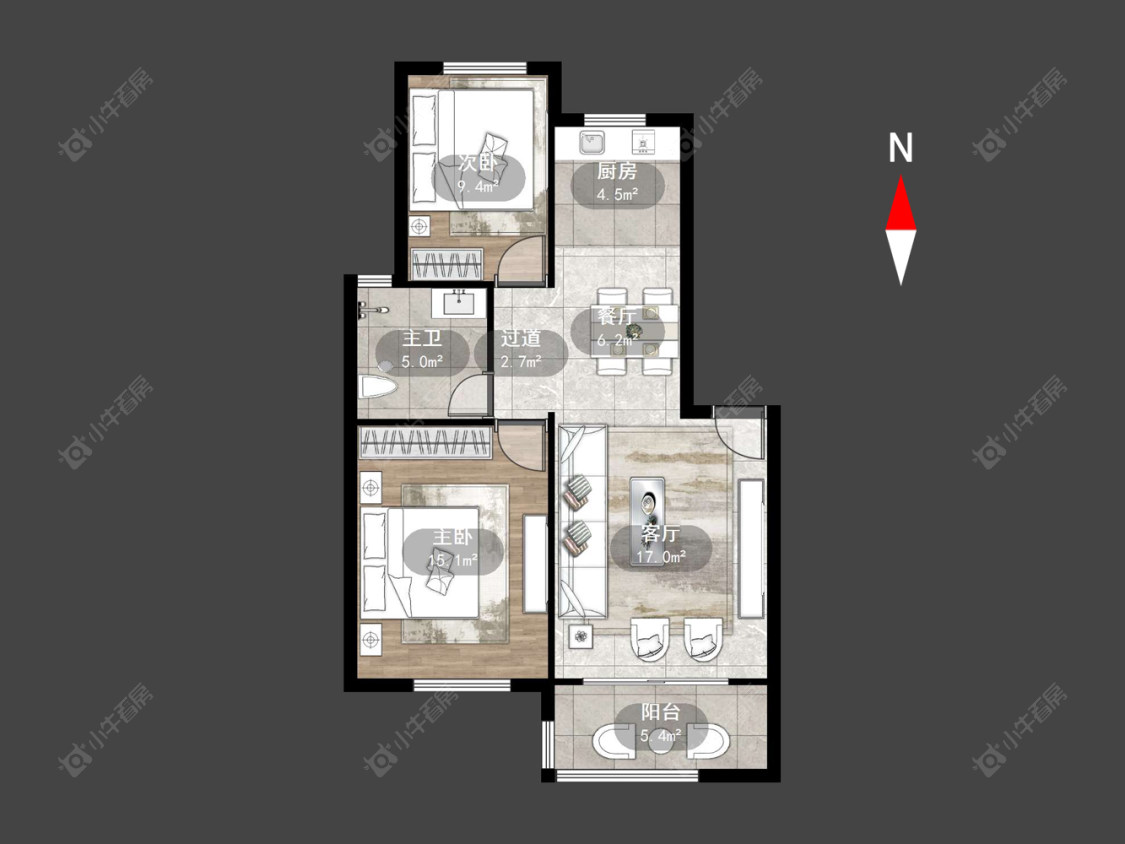 常州新景花苑一期在售二手房源户型图_小牛看房