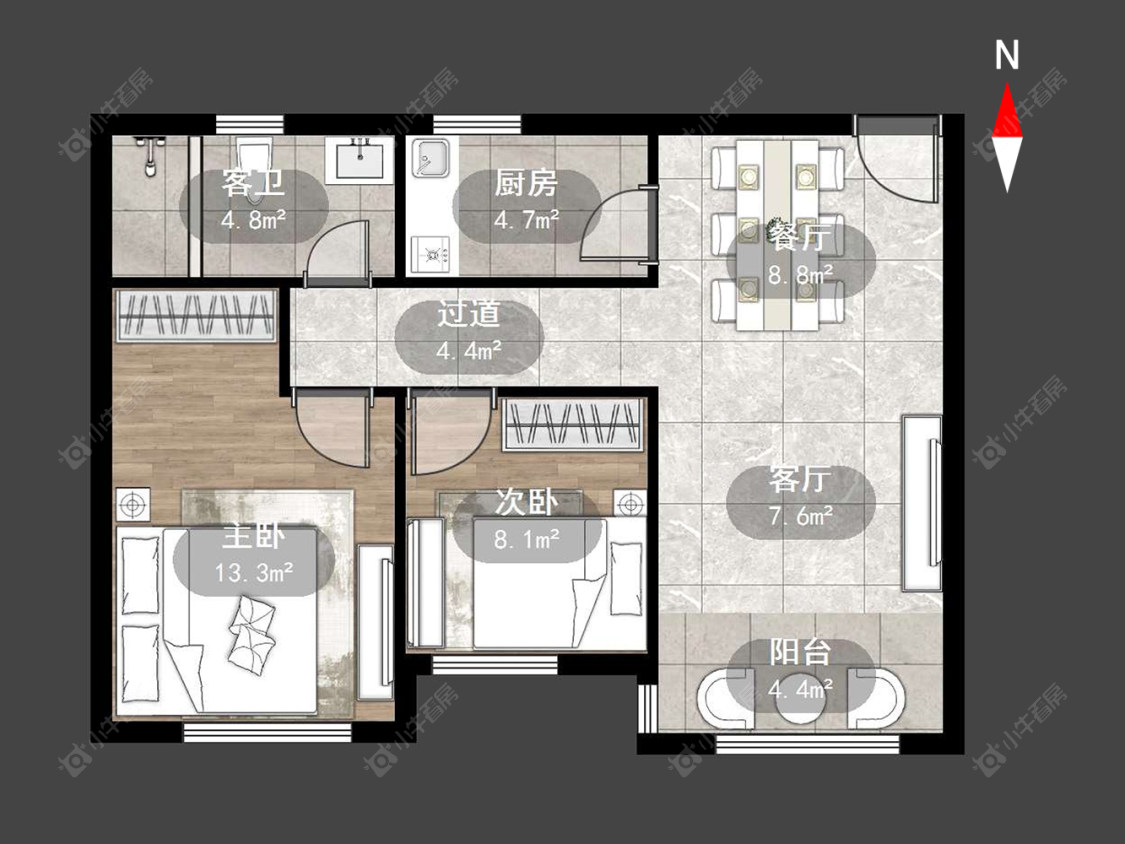 常州新庄花苑在售二手房源户型图_小牛看房