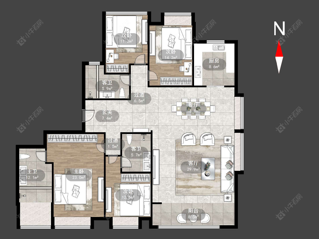 常州华润润府在售二手房源户型图_小牛看房