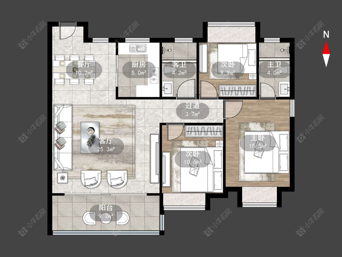 路劲誉湖湾房源户型图 常州路劲誉湖湾在售二手房源户型图_小牛看房