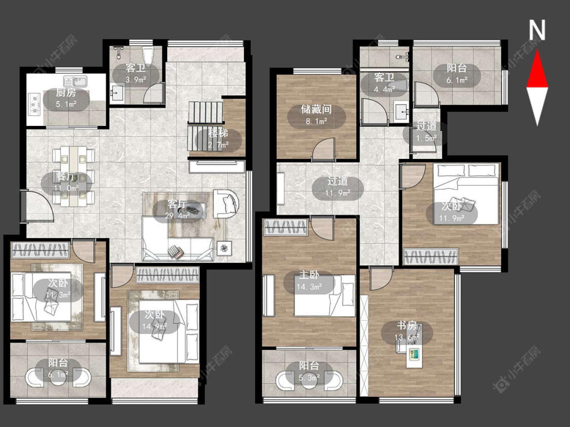 常州阳湖名城在售二手房源户型图_小牛看房