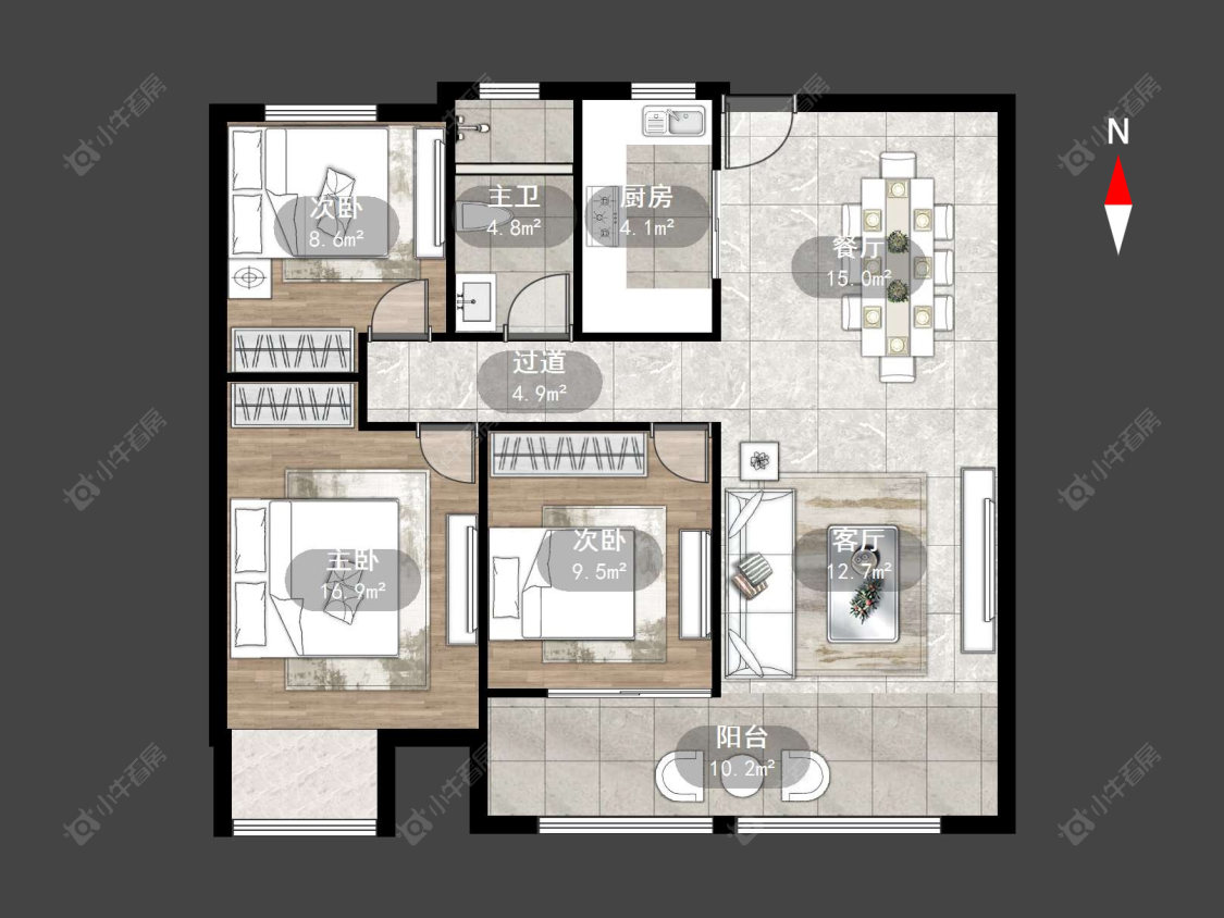 常州中梁金坛壹号院在售二手房源户型图_小牛看房