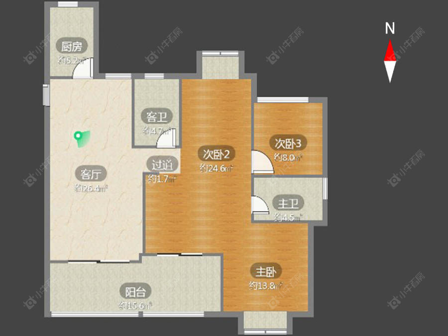 常州路劲城市印象在售二手房源户型图_小牛看房