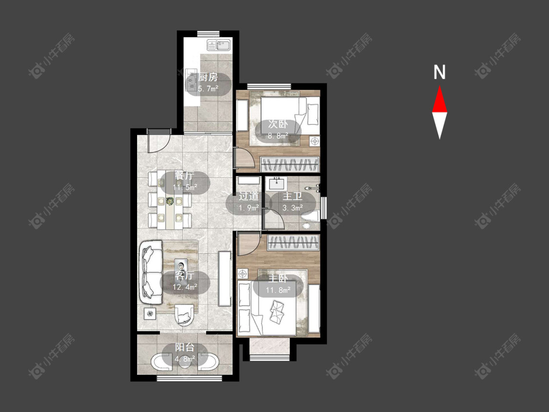 常州金地格林郡在售二手房源户型图_小牛看房