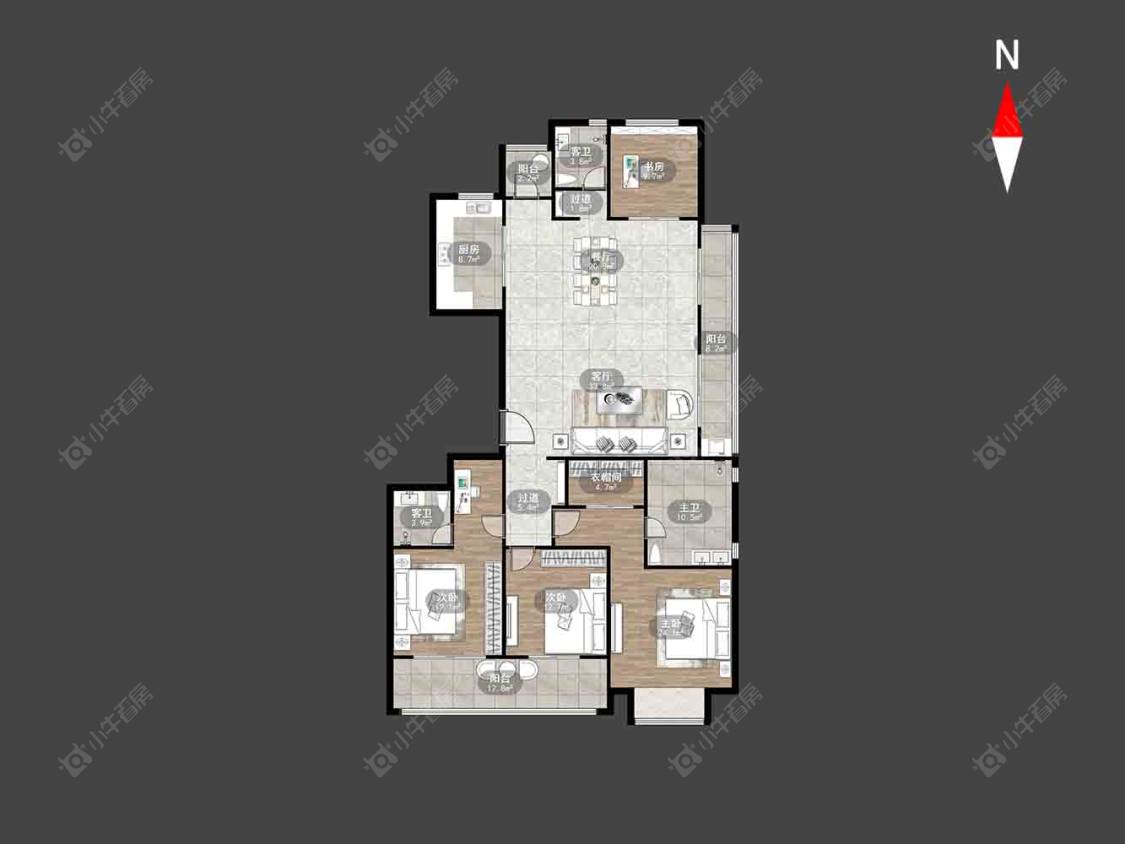 常州花语江南在售二手房源户型图_小牛看房