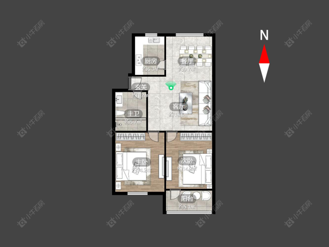 常州博爱花苑在售二手房源户型图_小牛看房