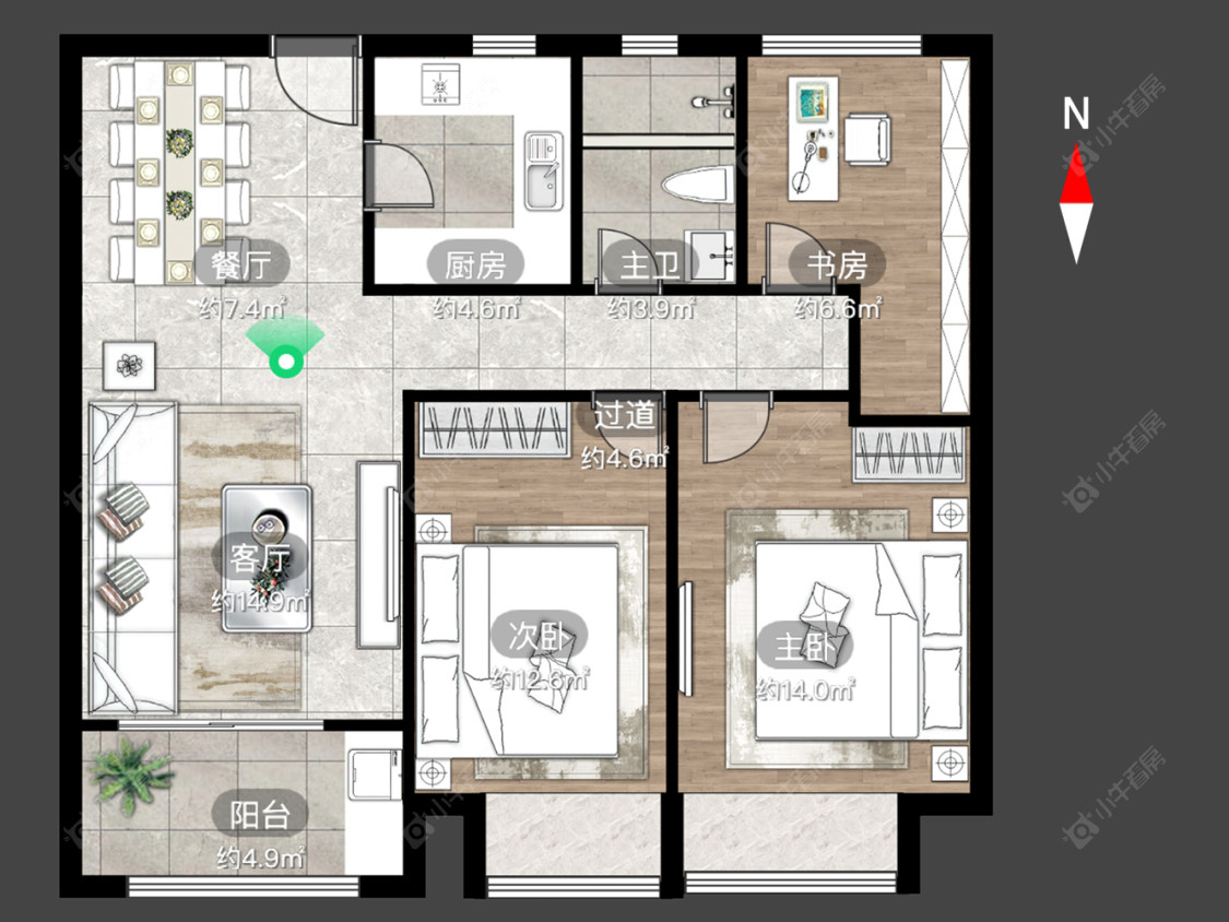 常州九龙仓繁华里在售二手房源户型图_小牛看房
