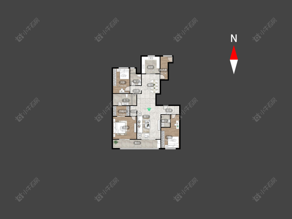 吾悦国际房源户型图 常州吾悦国际在售二手房源户型图_小牛看房