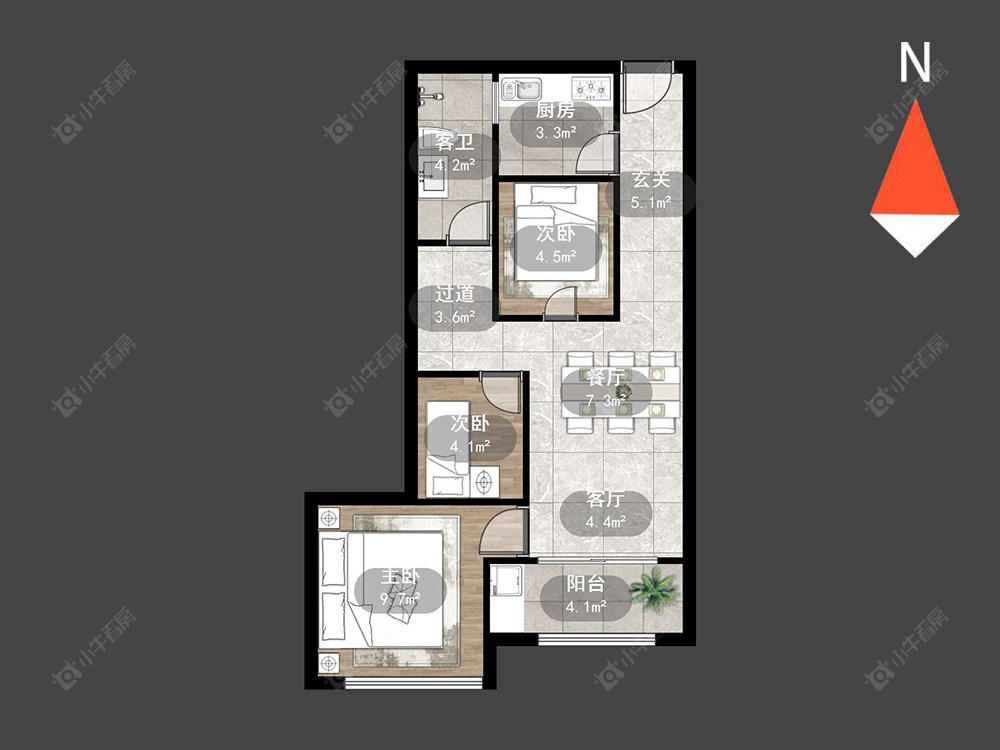 常州御城在售二手房源户型图_小牛看房