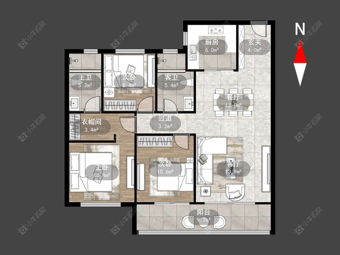 常州观湖名轩在售二手房源户型图_小牛看房