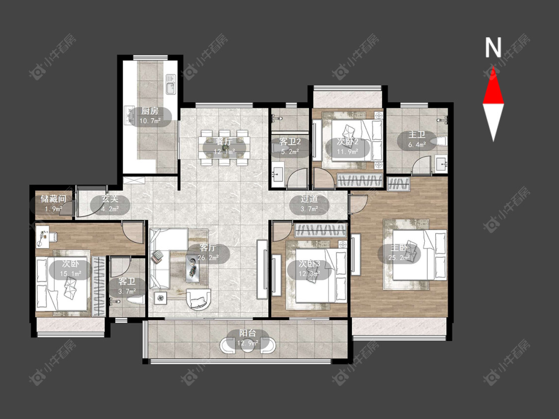 常州碧桂园翡丽都会在售二手房源户型图_小牛看房