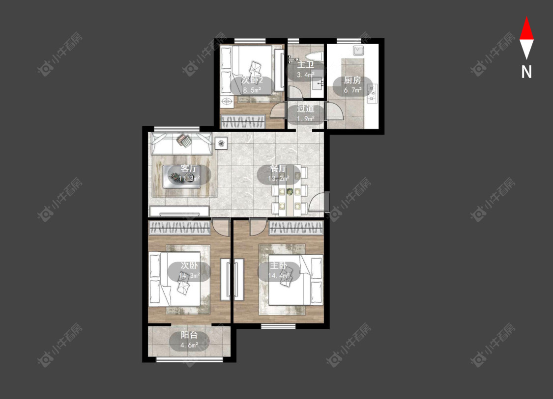怡康花园房源户型图 常州怡康花园在售二手房源户型图_小牛看房