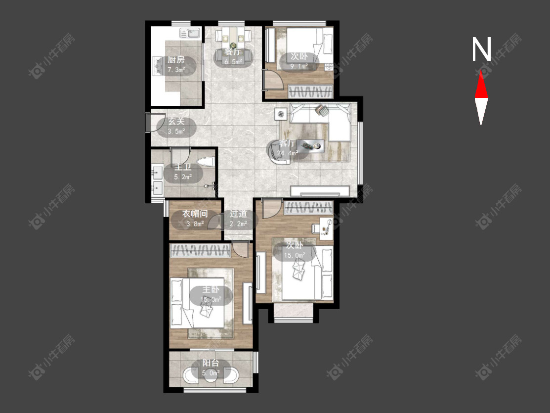 采菱公寓房源户型图 常州采菱公寓在售二手房源户型图_小牛看房