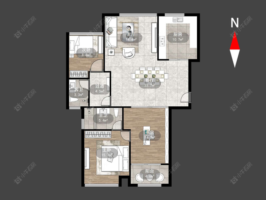 万骏金域丹堤房源户型图 常州万骏金域丹堤在售二手房源户型图_小牛看房