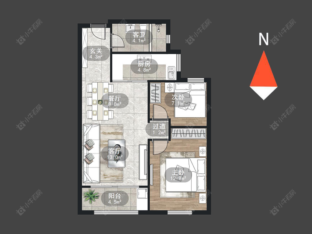 常州泰盈八千里在售二手房源户型图_小牛看房