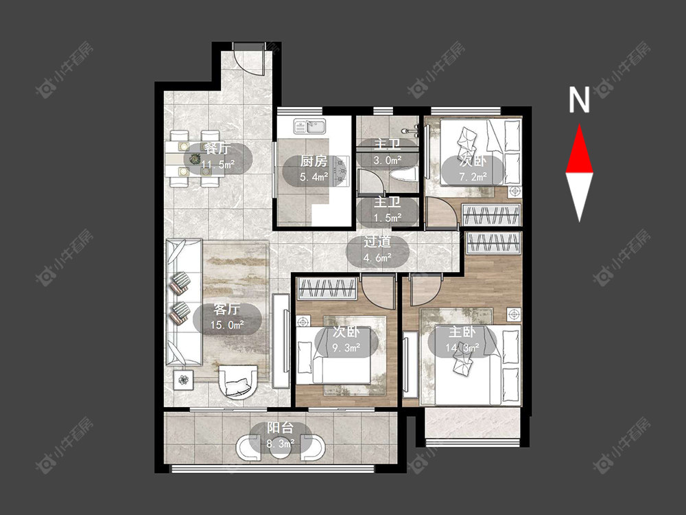 新城锦域房源户型图 常州新城锦域在售二手房源户型图_小牛看房