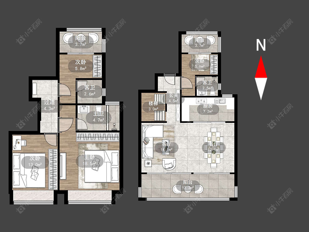 栖湖春秋房源户型图 常州栖湖春秋在售二手房源户型图_小牛看房