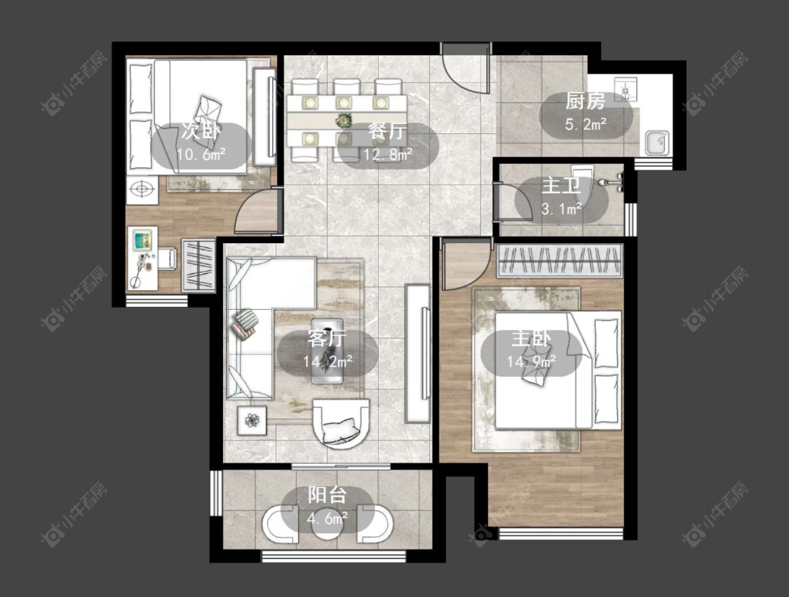 常州清水湾花园一期在售二手房源户型图_小牛看房