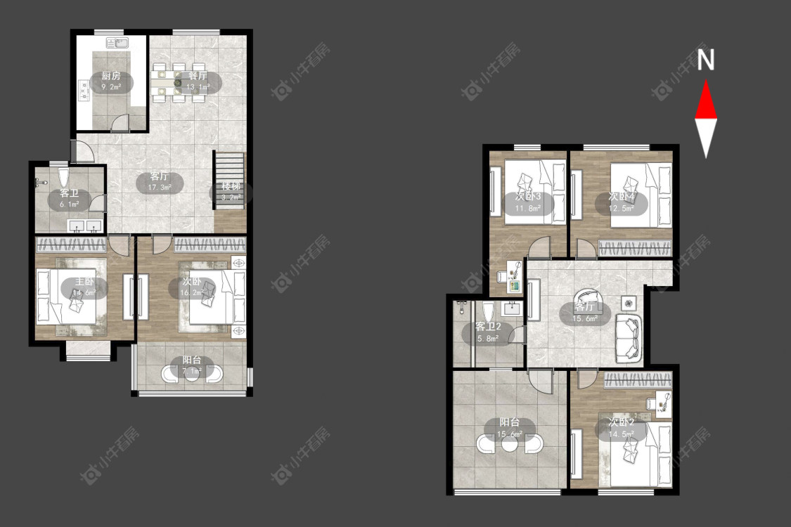 中凉花园房源户型图 常州中凉花园在售二手房源户型图_小牛看房