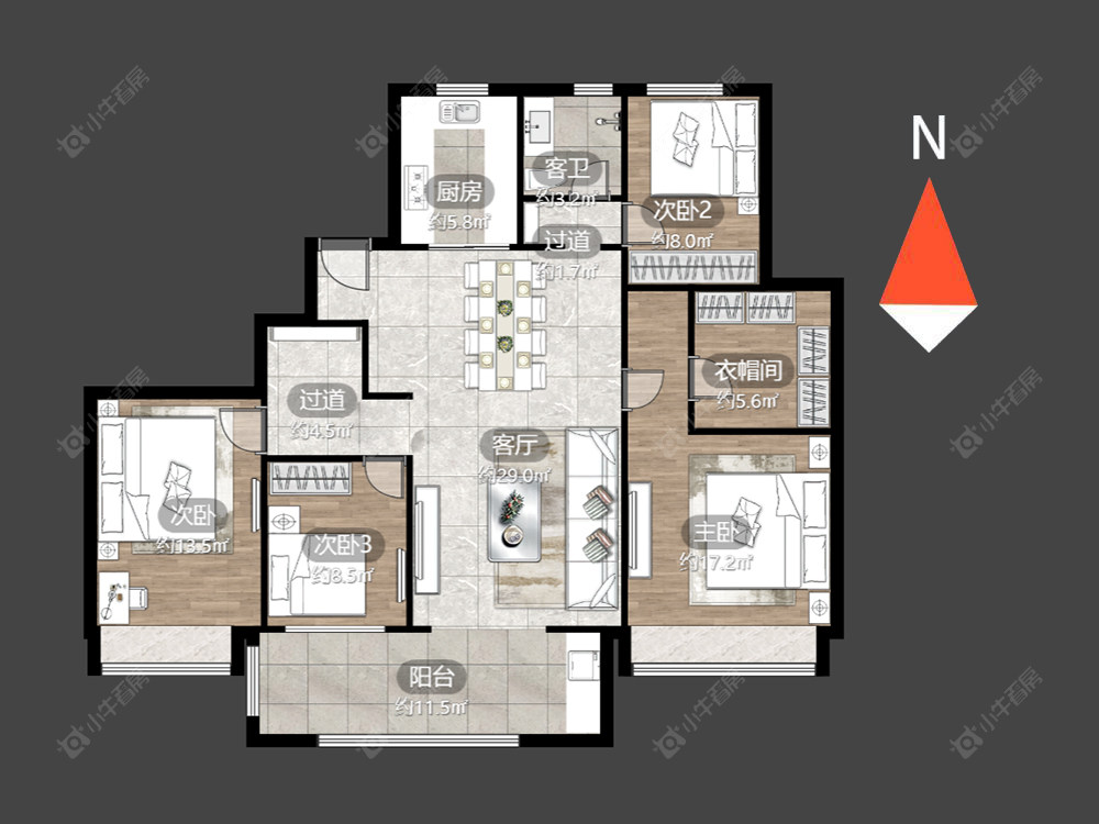 常州新城桃李郡在售二手房源户型图_小牛看房